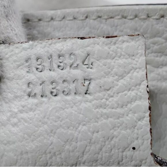 Tom Ford for Gucci Creamy White Leather Web Sherry Line Bamboo Tote Bag RARE - Picture 12 of 16